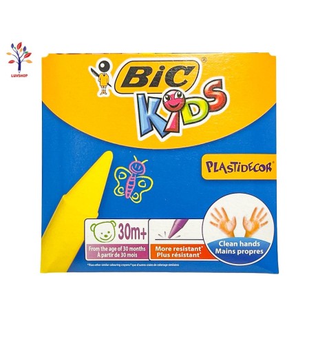 CRCERBICPD12 - Creioane cerate Bic Plastidecor 12 culori Creioane cerate Bic Plastidecor 12 culori