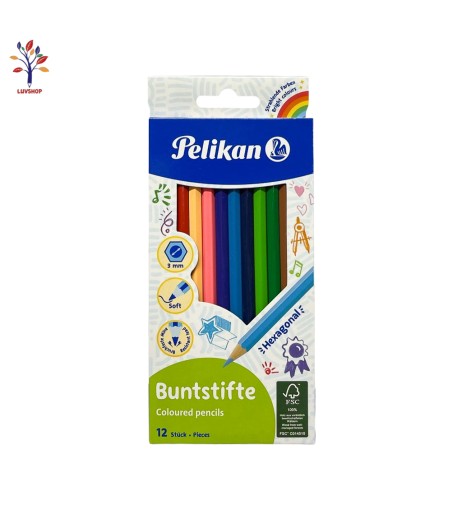 PLKCRCOL12 - Creioane colorate Pelikan 12 culori Creioane colorate Pelikan 12 culori