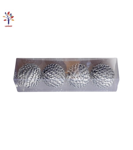 Globulete decor 4/set MA2690 argintii