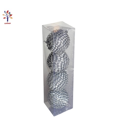 Globulete decor 4/set MA2690 argintii