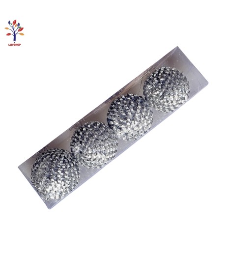 Globulete decor 4/set MA2690 argintii