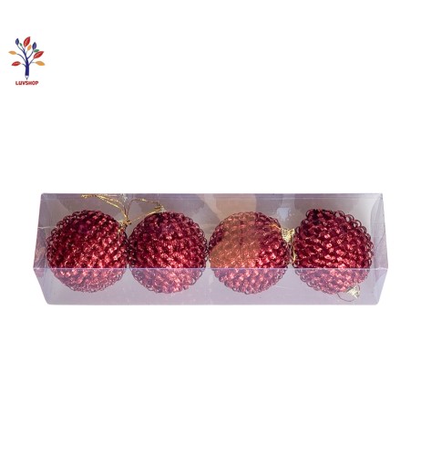Globulete decor 4/set MA2690 rosii