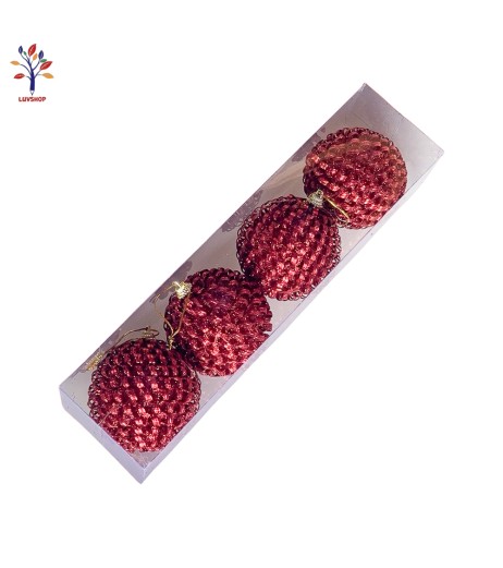 Globulete decor 4/set MA2690 rosii