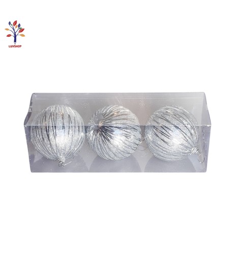 Globulete decor 3/set 20AB36 argintii