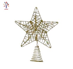 Ornament stea varf de brad auriu SF24038