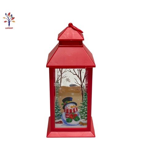 Felinar decorativ L rosu