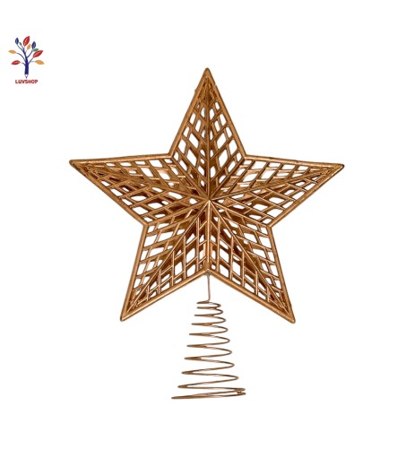 Ornament stea varf de brad auriu cupru SF24114