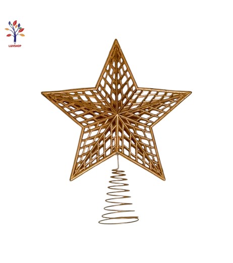 Ornament stea varf de brad auriu cupru SF24114