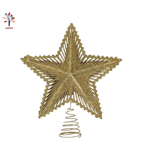 Gold Christmas tree star ornament BY23125