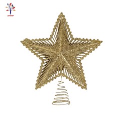 Ornament stea varf de brad auriu BY23125