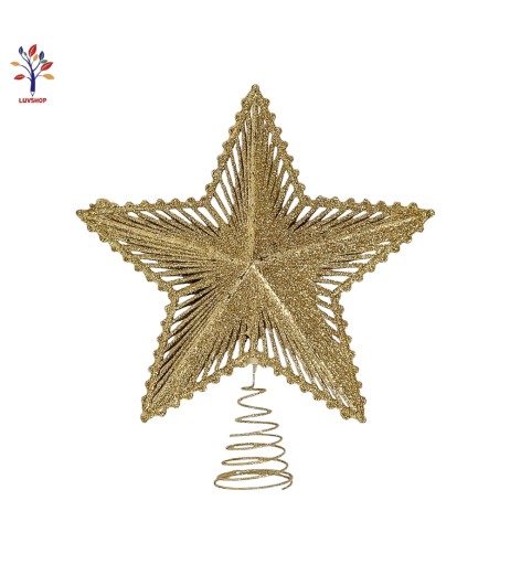 Gold Christmas tree star ornament BY23125