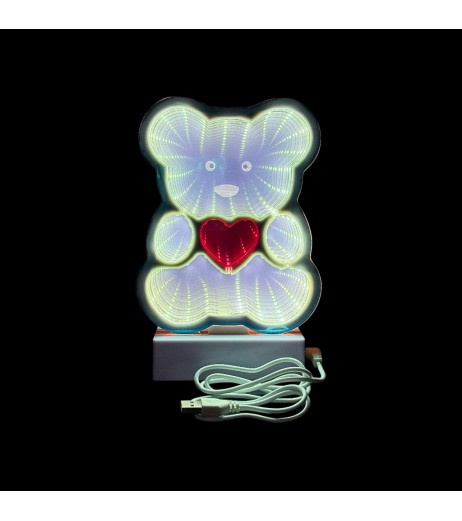 Lampa decor LED Urs cu inimioara