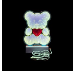 Lampa decor LED Urs cu inimioara Lampa decor LED Urs cu inimioara