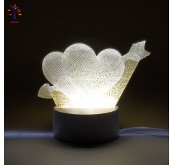 3D Lovers LED decorative lamp