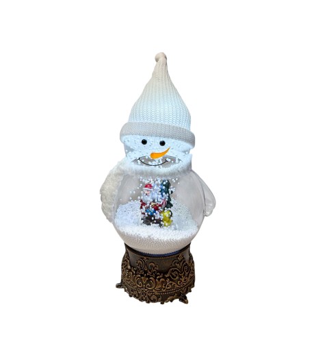 Figurina decor Om zapada cu muzica si lumina