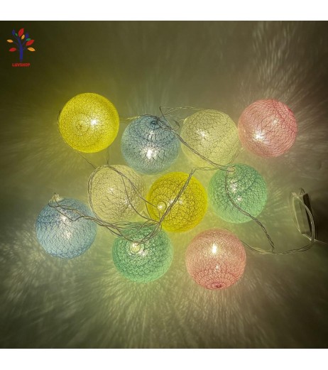 Wire installation decoration 10 plastic globes