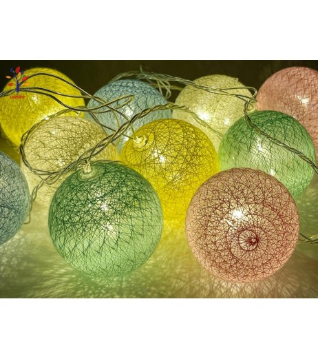 Wire installation decoration 10 plastic globes