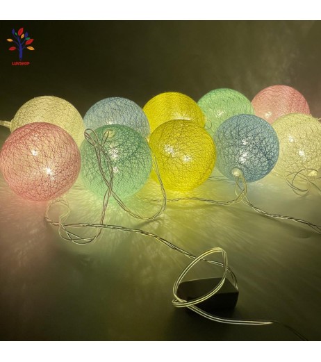 Wire installation decoration 10 plastic globes