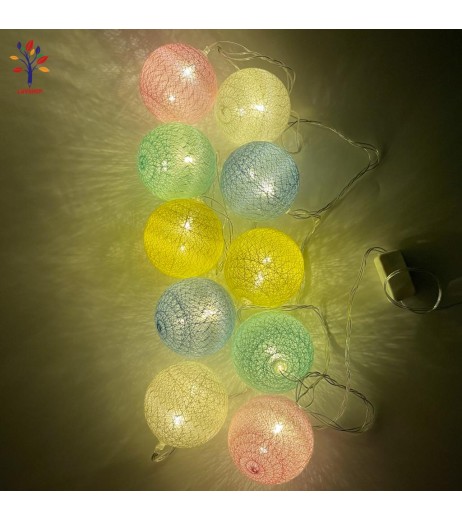 Wire installation decoration 10 plastic globes