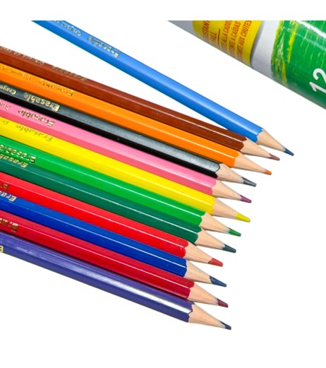 Colored pencils 12 colors with eraser DF23502