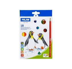 Creioane colorate Milan 18 culori