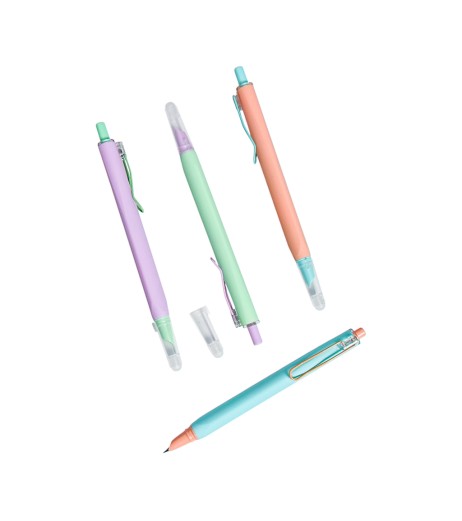 Plastic pen with eraser 3202