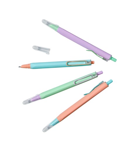 Plastic pen with eraser 3202