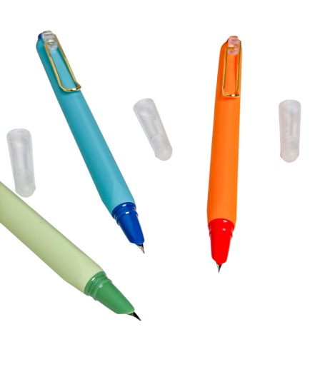 Plastic pen with eraser 3201