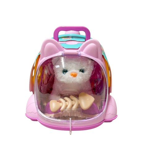 Jucarie pisica in casuta din plastic MC-1106