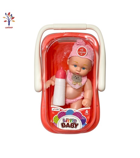 Papusa muzicala cu biberon in cosulet Y347103Y