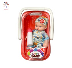 Musical doll with bottle in basket Y347103Y