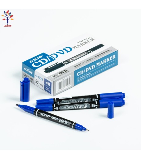 Marker CD/DVD 2 capete G107 albastru