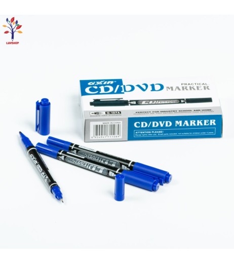 Marker CD/DVD 2 capete G107 albastru