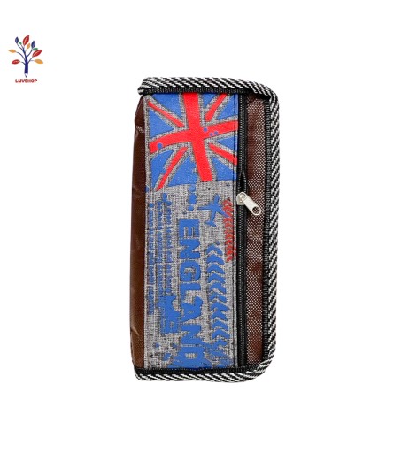 Textile pencil case with zipper Countries 1712