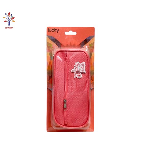 Lucky 203 zippered textile pencil case