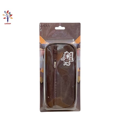 Lucky 203 zippered textile pencil case