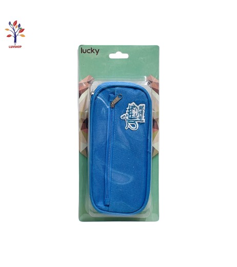 Lucky 203 zippered textile pencil case