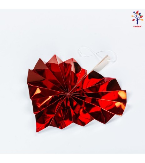 BP86 - Decor petrecere inimi rosii din hartie 6 buc/set Decor petrecere inimi rosii din hartie 6 buc/set