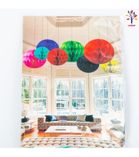 Party decoration paper balls 6 pieces
