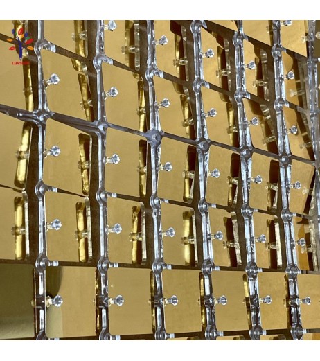 Panou paiete pentru decor party auriu