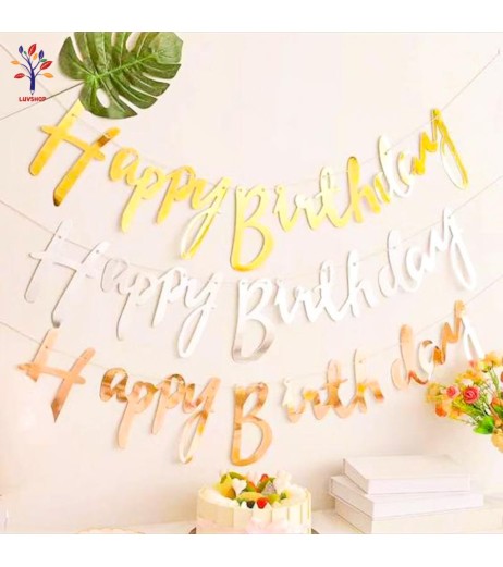 Ghirlanda Happy Birthday din carton