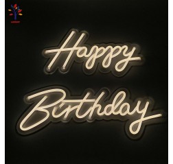 Panou led Happy Birthday lumina calda