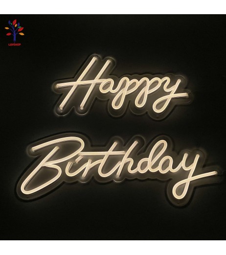 Panou led Happy Birthday lumina calda