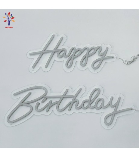 Panou led Happy Birthday lumina calda