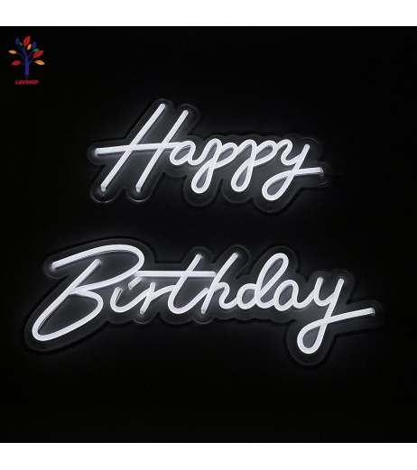 Panou led Happy Birthday lumina rece