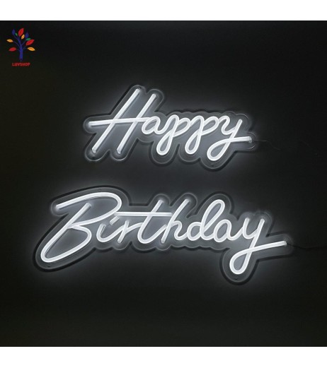Panou led Happy Birthday lumina rece