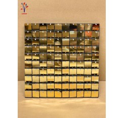 Party decoration sequin panel light gold metallic 30*30 cm