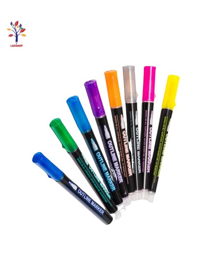 Set 8 pixuri cu gel si sclipici DM860