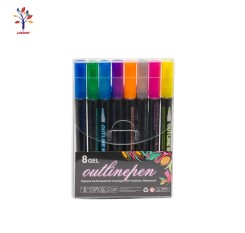 Set 8 pixuri cu gel si sclipici DM860 Set 8 pixuri cu gel si sclipici DM860