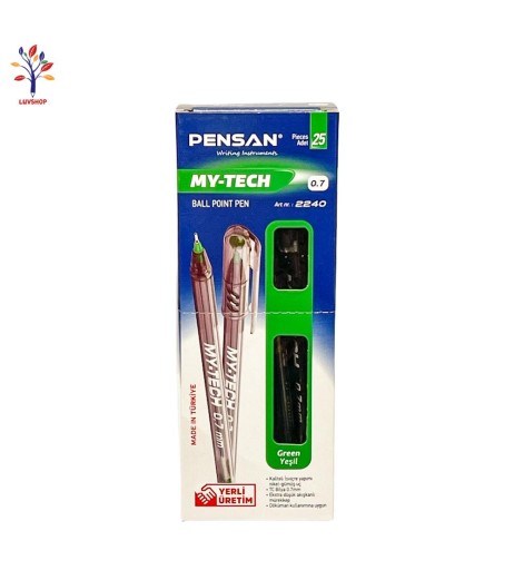 Pensan MyTech 0.7mm green ballpoint pen
